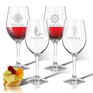 Carved Solutions Personalized 4 Piece Tritan 12 Oz. All Purpose Wine Glass WXH1554